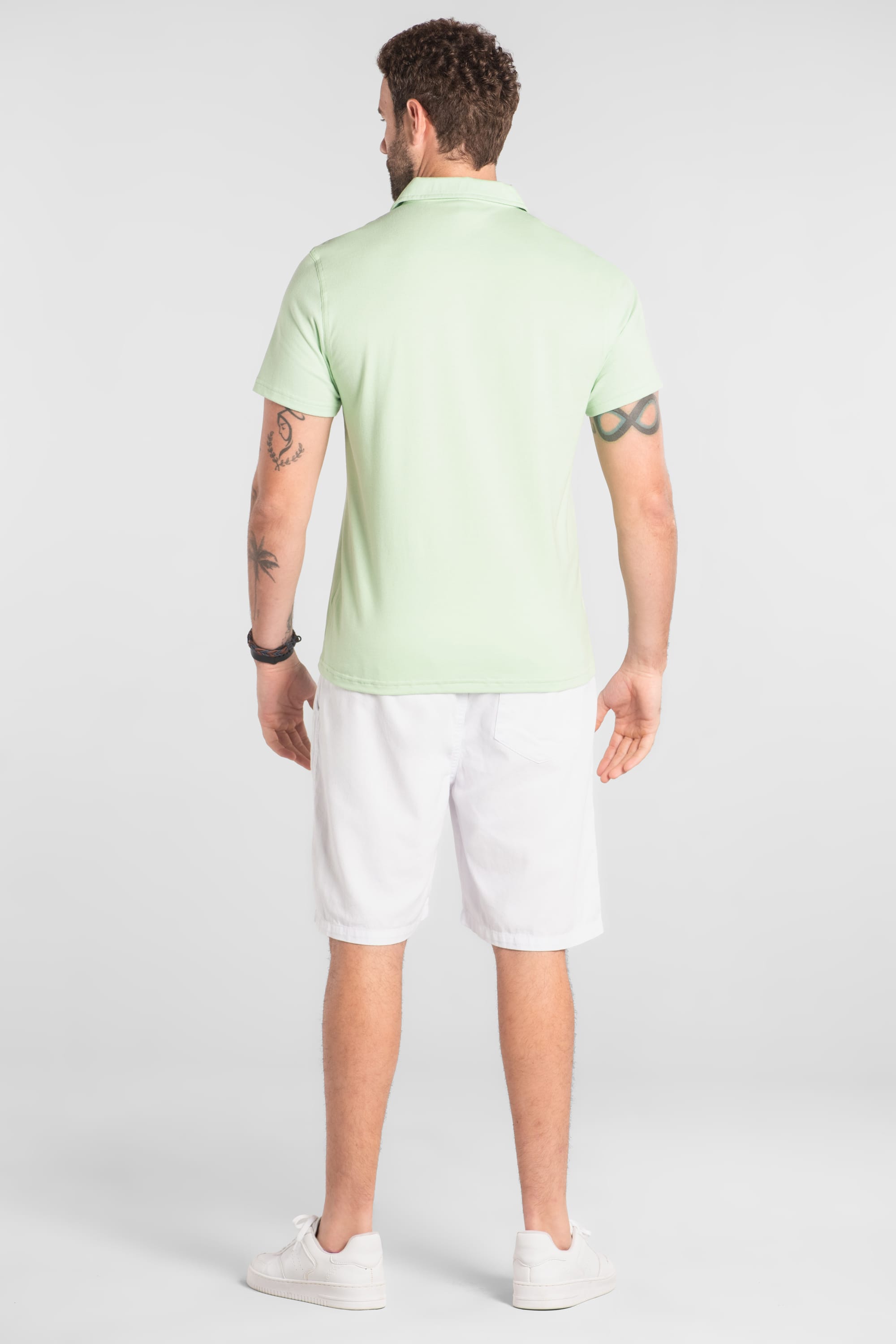 Camisa Polo Masculina Piquet com Elastano (Verde) The Philippines - Imagem 9
